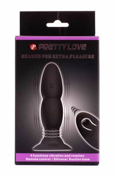 Pretty Love Beaded For Extra Pleasure Plug with Rotation black