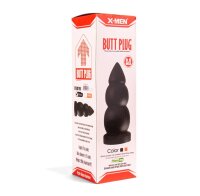 X-MEN anal plug black with lace 8 cm
