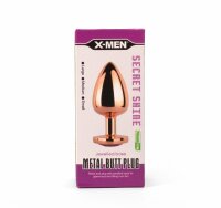 X-MEN Secret Shine Metall Analplug Rose Gold Herz M