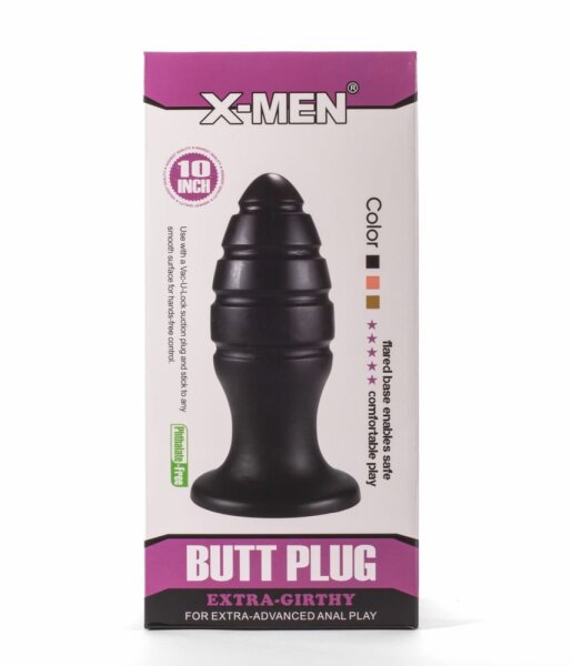 X-MEN Extra Girthy Anal Plug Black VIII