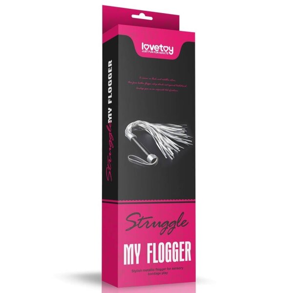Lovetoy Struggle My Flogger Silber / Schwarz