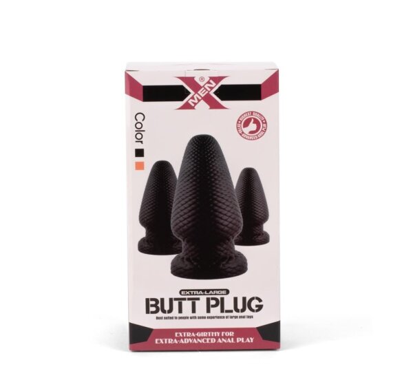 X-MEN butt plug L black 12,5 cm