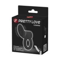 Pretty Love Cobra Penis Ring mit Klitoris Stimulation schwarz