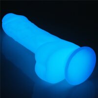 Lovetoy Lumino Play silicone dildo bright blue 19,3 cm