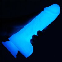 Lovetoy Lumino Play silicone dildo bright blue 19,3 cm