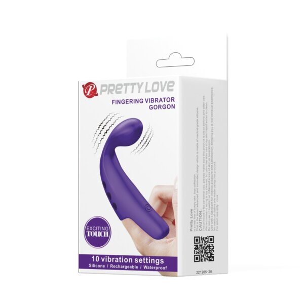 Pretty Love Gorgon Fingering Vibrator black