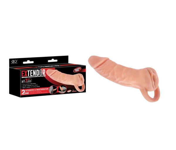 Extendor 7" TPR 2 In 1 Extender & Masturbator