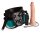 Sexxbian 8" Vibrating Dong & Harness