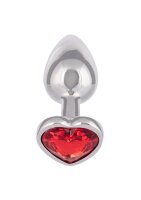 CalExotics Jewel Small Ruby Heart  Plug 3,25 cm