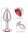 CalExotics Jewel Small Ruby Heart  Plug 3,25 cm