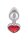 CalExotics Jewel Small Ruby Heart  Plug 3,25 cm