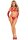 Leg Avenue crop top, thong and gloves one size red