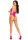 Leg Avenue Netz Stringbody mit Herzen Onesize pink