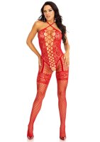 Leg Avenue Netz Bodystocking mit Herzen Onesize rot