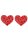 Leg Avenue Amore nipple jewelry sticker hearts with rhinestones red