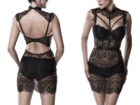 GREY VELVET 2-piece negligee set S - XL