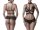 GREY VELVET 2-piece sexy halterneck bra set S - XL