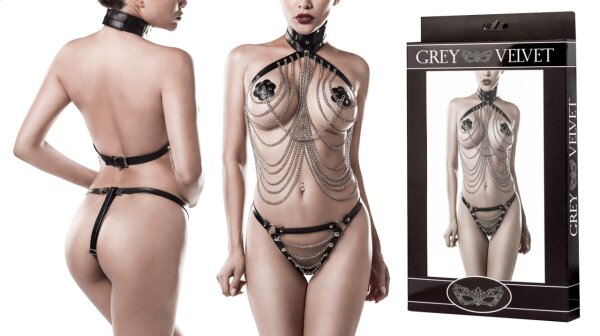 GREY VELVET 3-chain set XS-L