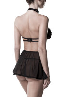 GREY VELVET 3-pcs. set (Bralette, String, Skirt) S/M