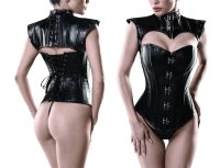 GREY VELVET Corsage with shoulder part S - XXL