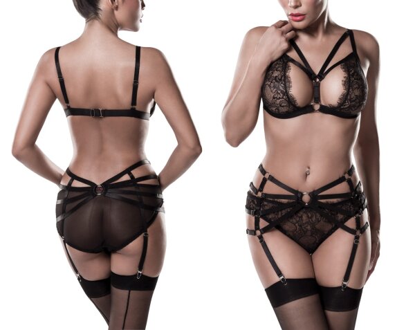 GREY VELVET Harness-Straps Set L/XL - XXL/3XL