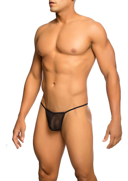 MOB Sheer T-Back Thong schwarz S/M - L/XL
