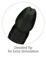 Naked Addiction shock vibrator with suction cup strap-on compatible black