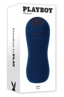 Playboy Gusto sucking, vibrating stroker blue