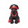 Prowler Booted Up Bandit leather dog with red bondage harness and black eye mask