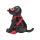Prowler Booted Up Bandit leather dog with red bondage harness and black eye mask