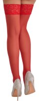 Halterlose Str&uuml;mpfe rot S - XL