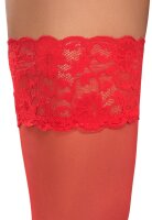 Halterlose Str&uuml;mpfe rot S - XL