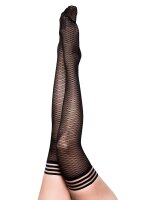 Kixies Beth Ann hold-up fishnet stockings black S