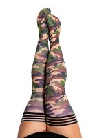 Kixies Alex hold-up stockings camouflage pattern S