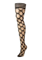 Kixies Cassandra hold-up fishnet stockings with diamond...