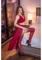 Kixies Heather hold-up stockings red S