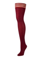Kixies Holly hold-up stockings shimmering red S