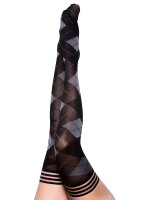 Kixies Kimmie hold-up stockings check/ diamond pattern...