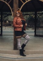 Kixies Lori hold-up stockings plaid gray S