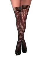 Kixies Mimi hold-up fishnet stockings black S