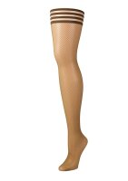 Kixies Samantha hold-up fishnet stockings skin-colored S