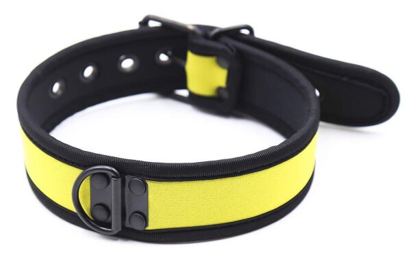 Kinky Puppy Yellow neoprene necklace