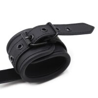 Kinky Puppy  Black handcuffs with a handle