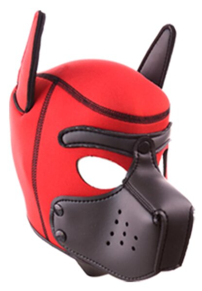 Kinky  PUPPY Neoprene Hood Red-Black