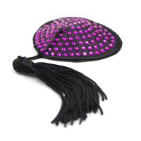 Joy Jewels Black-Purple Heart Nipple Cover x2