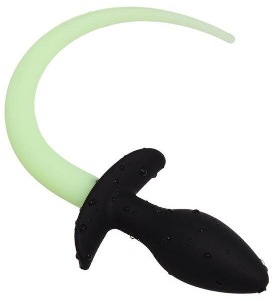 Kinky Puppy Plug Luminous Puppy Tail 8 x 3.2 cm Fluorescent Green