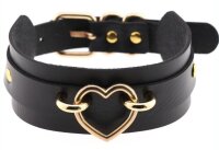 Joy Jewels Fancy Golden Heart Necklace Black