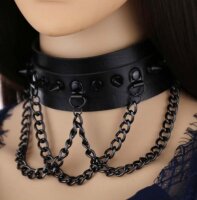 Joy Jewels  Piky spiked collar Black