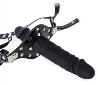 KINKgear Strap Dick Gag with Insertable Dildo