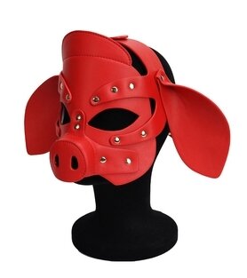 Kinky Puppy Pig Grox Mask Red